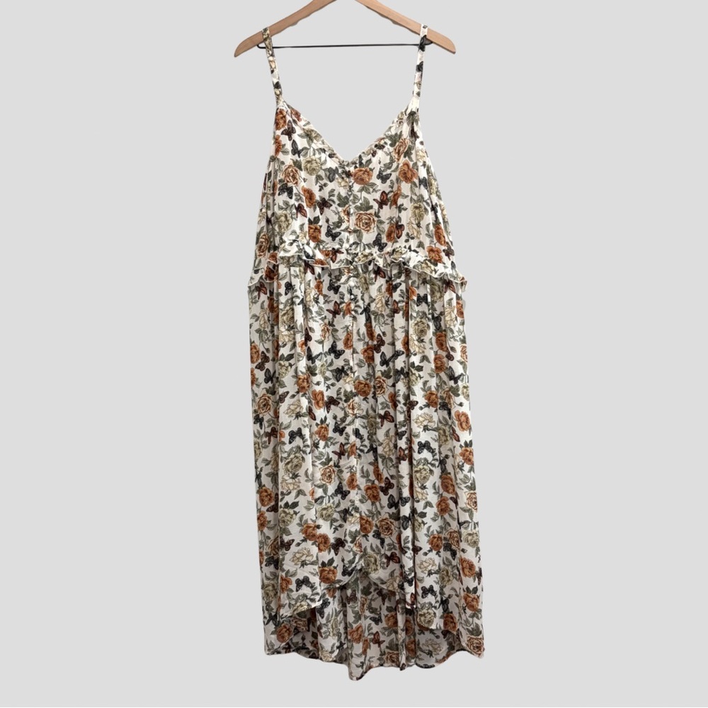 Torrid Sleeveless Floral Butterfly Open Front Top Dress - Picture 3 of 16
